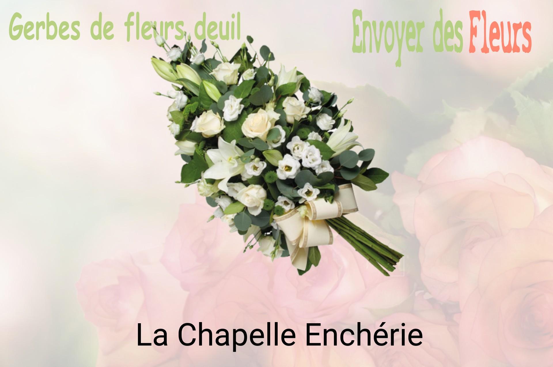 Gerbe de fleurs de deuil livrée à La Chapelle-Enchérie